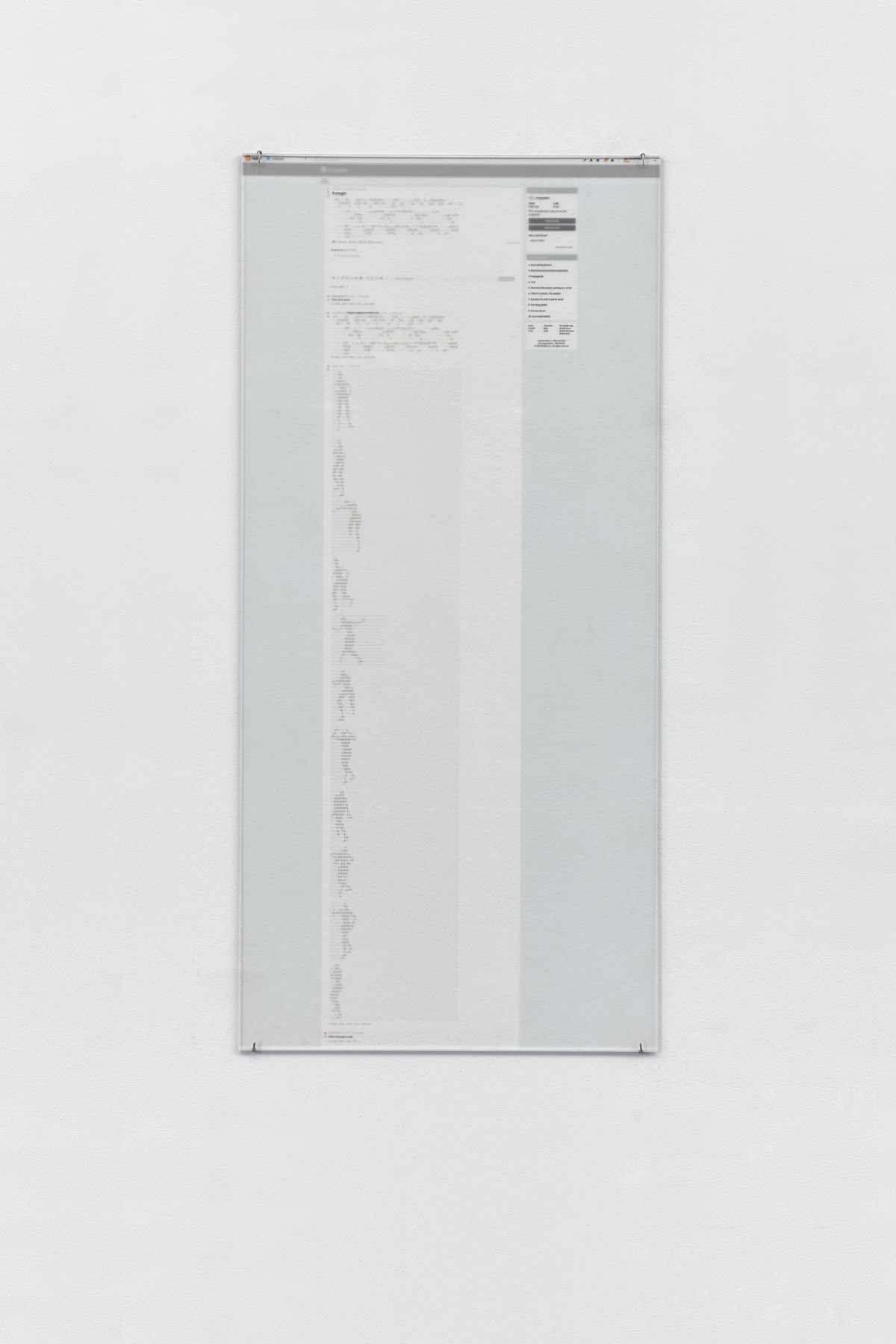 Julien BismuthI like it enough to stop., 2019Inkjet print on plexiglass125.2 x 58.4 cm