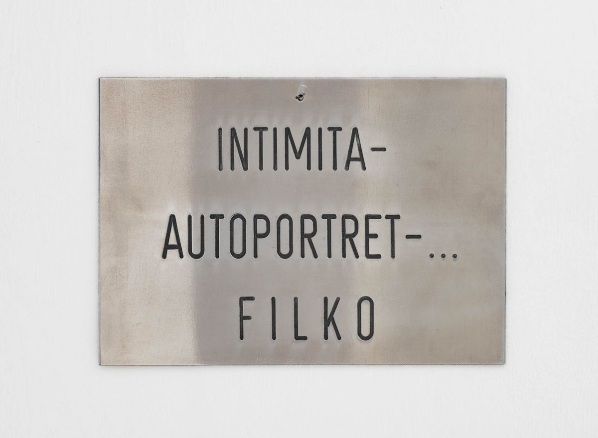 Stano FilkoIntimacy - Self-Portrait - Filko, ca. 1970Etching, aluminium sheet30 x 20 cm