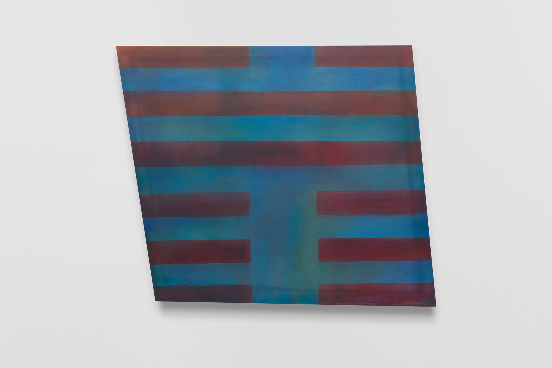 Leah Ke Yi ZhengNo.45, 2024Acrylic on silk over pine artist stretcher48 x 53 ½ in / 121.9 x 135.9 cm