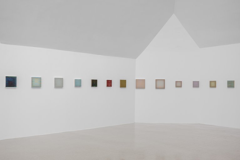 Leah Ke Yi ZhengChange, I Ching (64 Paintings), 2025–2026Installation view Renaissance Society, Chicago (US), Photo by Forrest Frederick for Bob