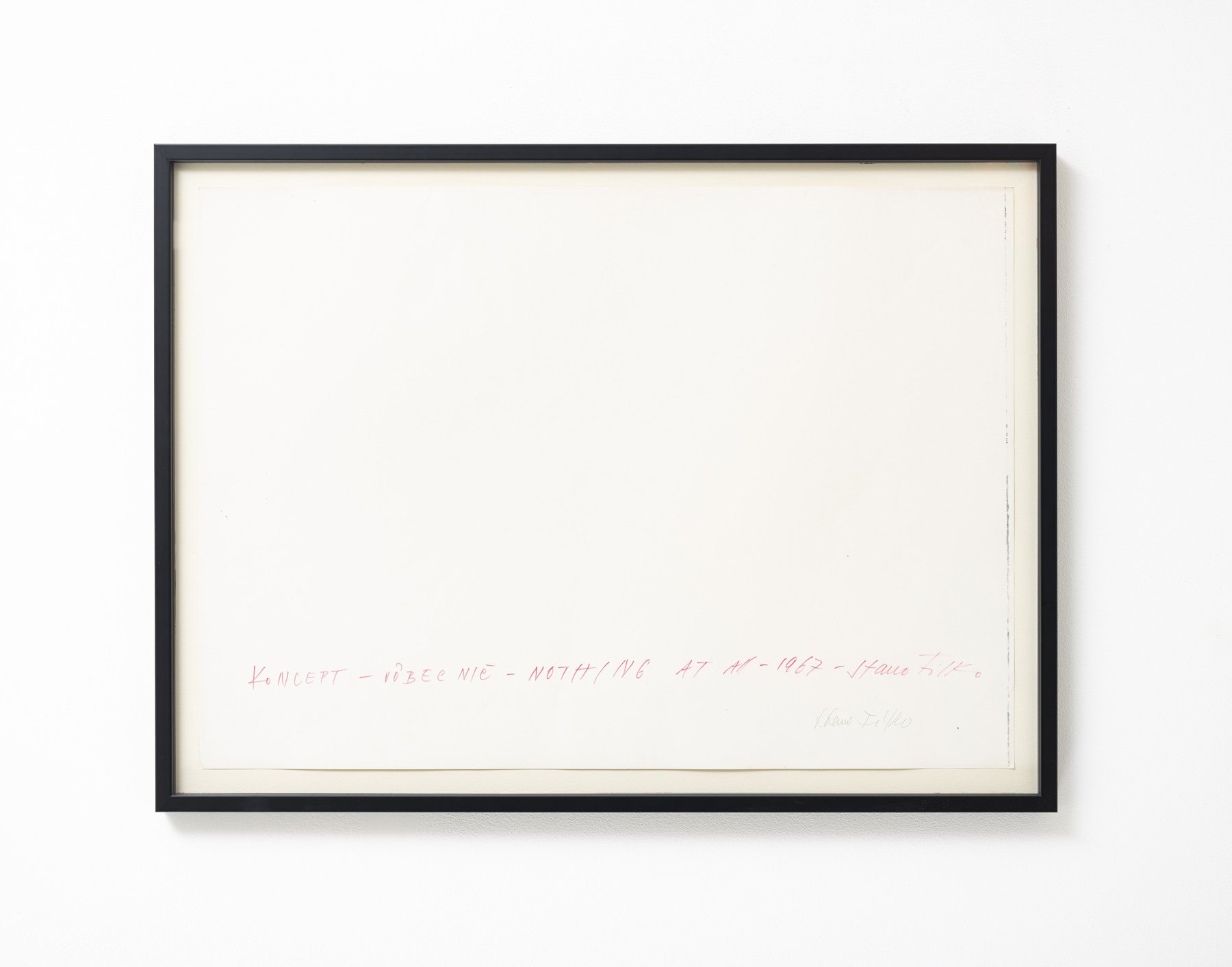 Stano FilkoConcept - Nothing at all, 1972Felt pen and pencil on paper50 x 70 cm