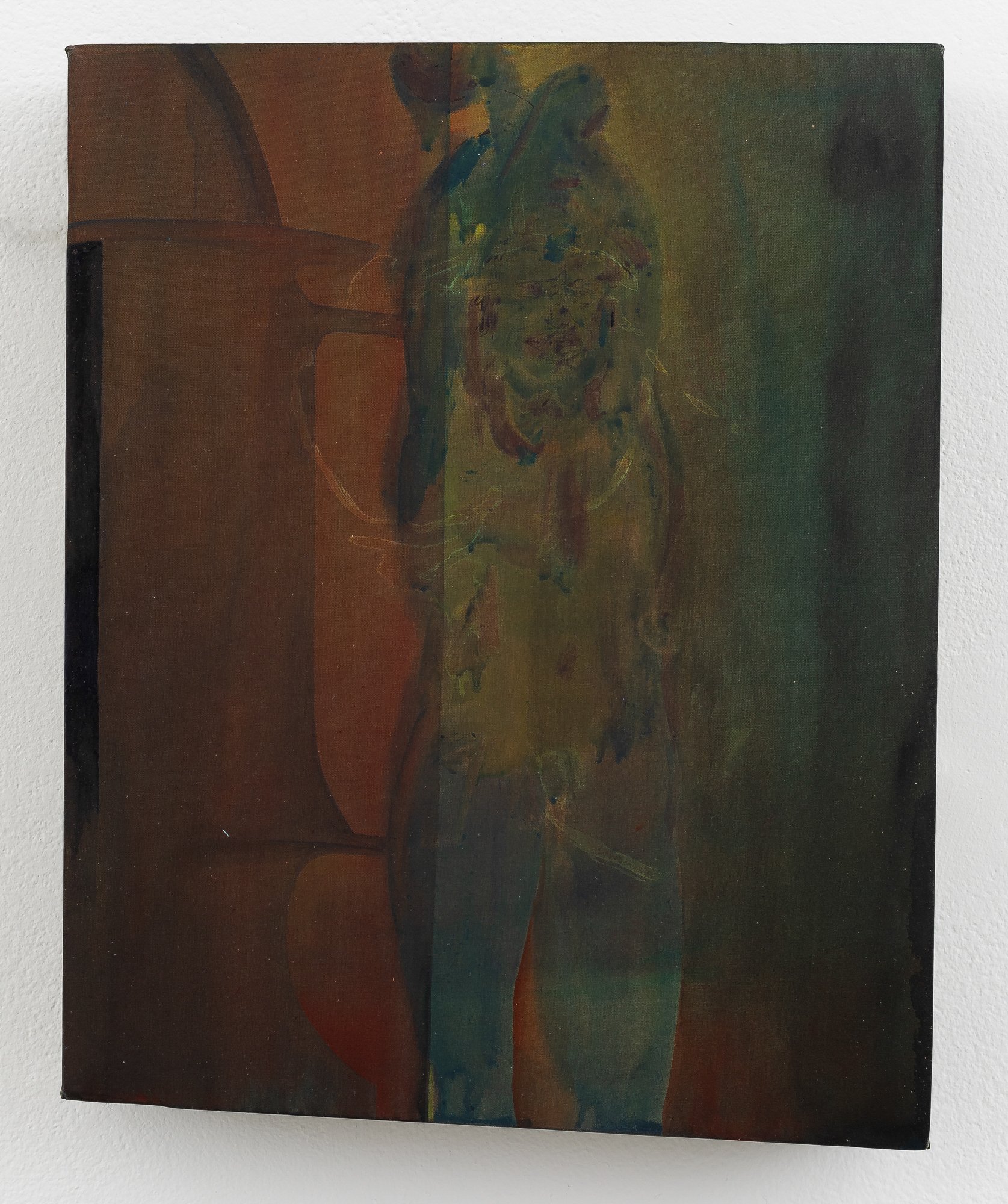 Leah Ke Yi ZhengUntitled, 2024Acrylic on silk over mahogany artist stretcher9 ¾ x 12 ¼ in / 24.8 x 31cm