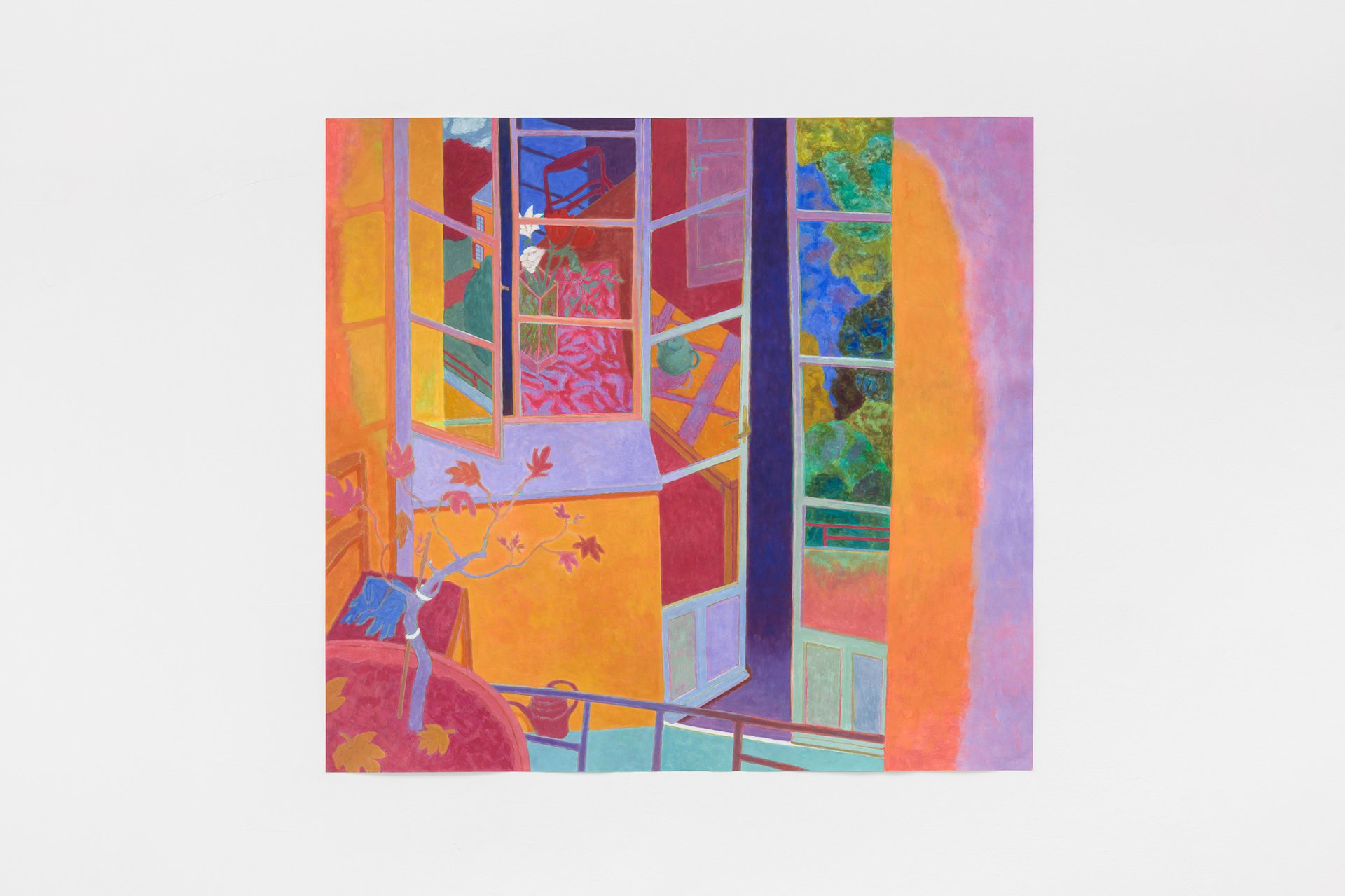 Matthias NogglerBalcony, 2021Gouache and pencil on paper119,5 x 121,5 cm