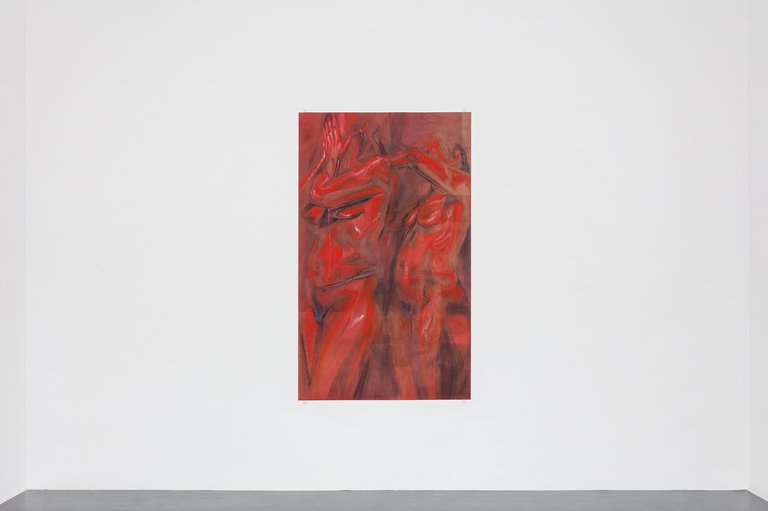 Evelyn PlaschgNot yet titled, 2022Pigment on paper150 x 90 cm