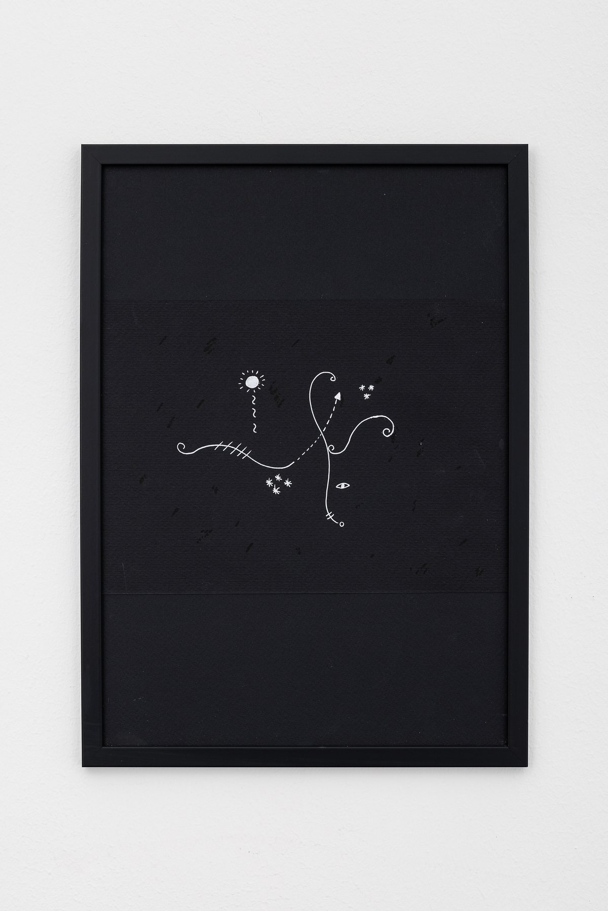 Melika Ngombe Kolongo, Crossroads #01, 2022, Acrylic pen on paper, 42 x 29,7 cm (framed)