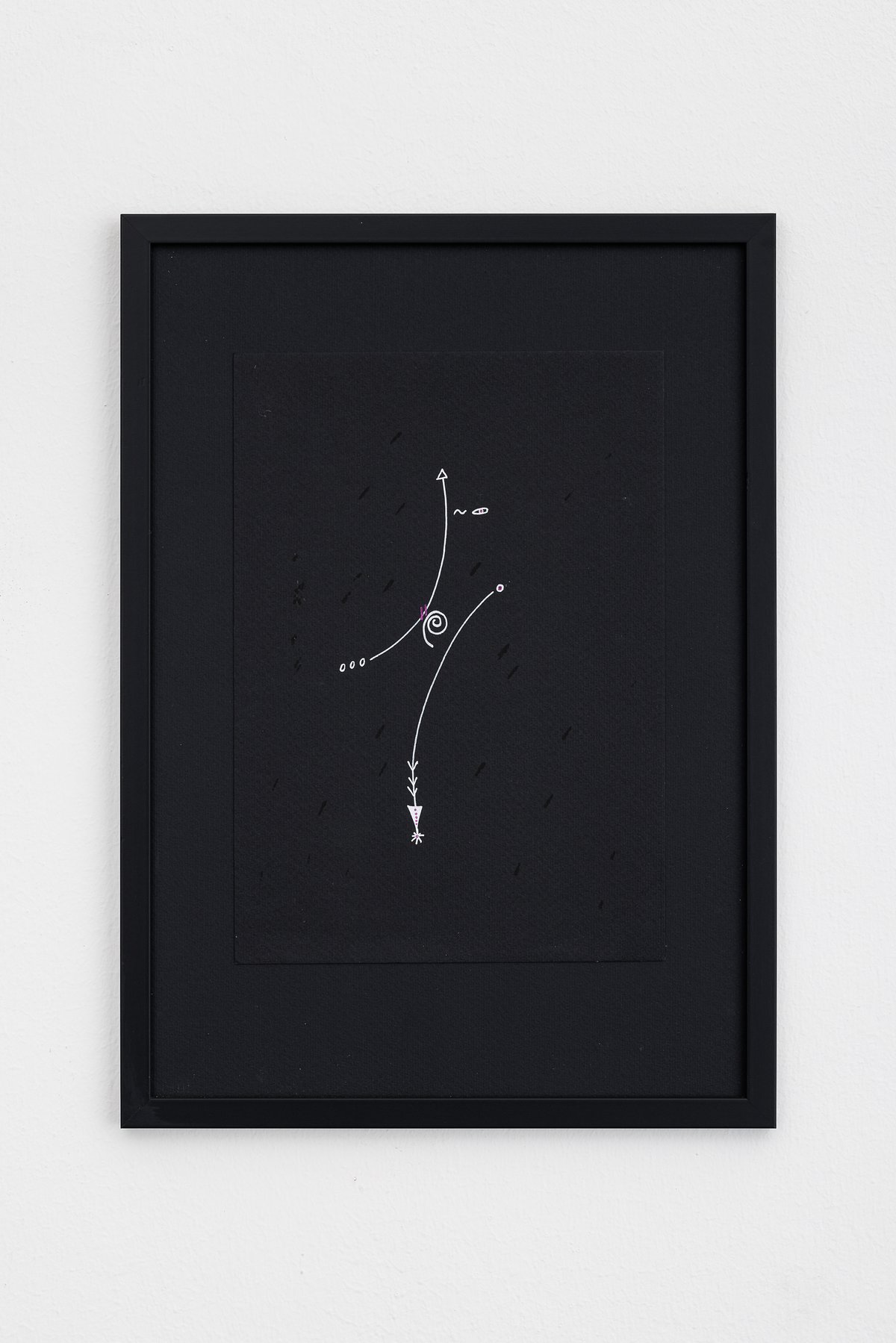 Melika Ngombe Kolongo, Crossroads #03, 2022, Acrylic pen on paper, 42 x 29,7 cm (framed)
