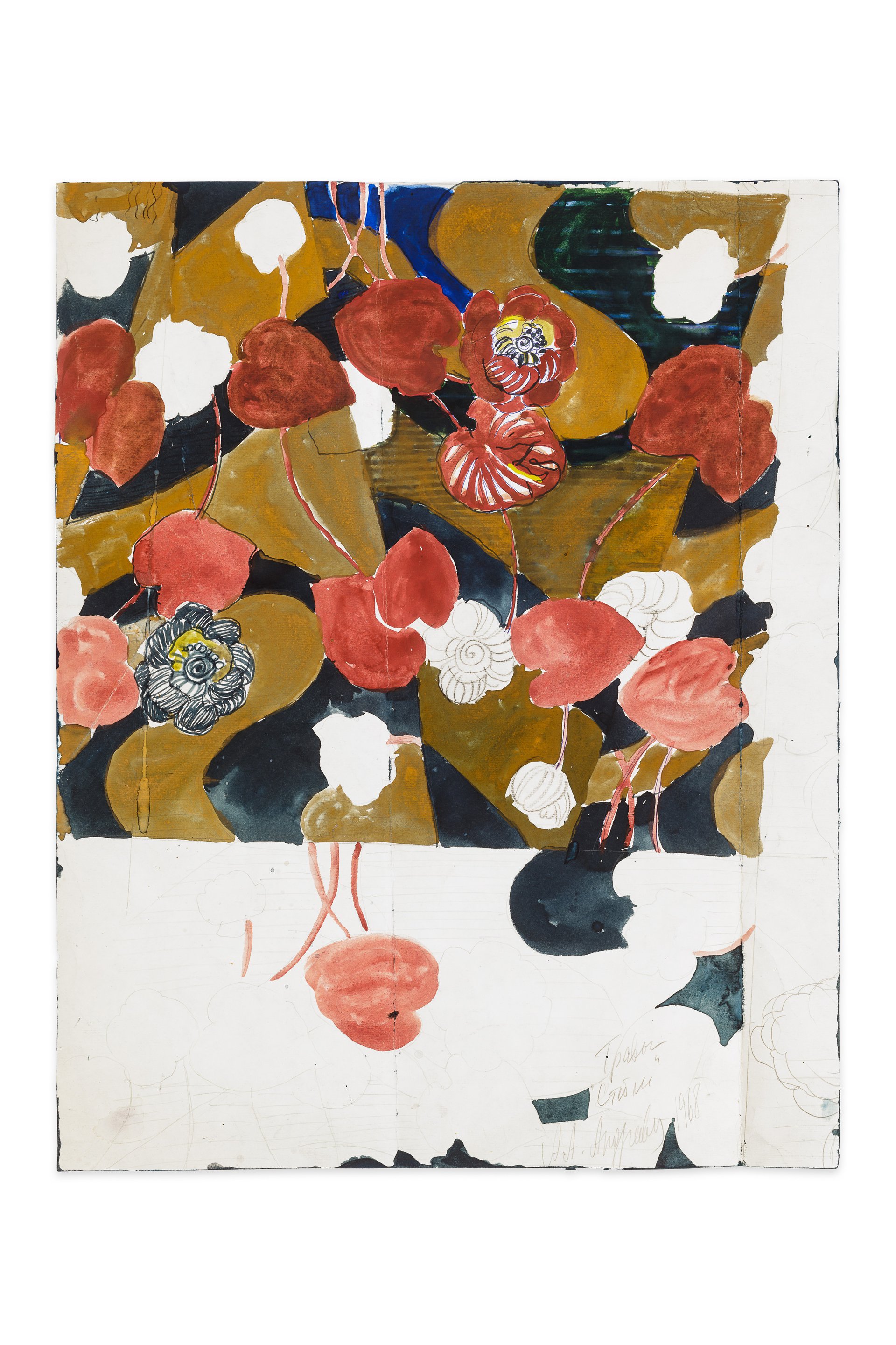 Anna AndreevaThe Herbs, 1968 (verso)Ink, gouache and pencil on paper54,5 x 43 cm