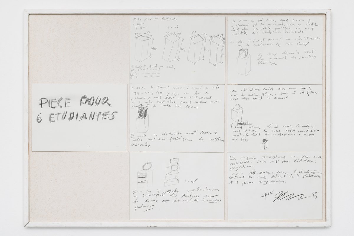 Franz WestPièce pour 6 Étudiantes, 1995Pencil on paperVarious dimensions