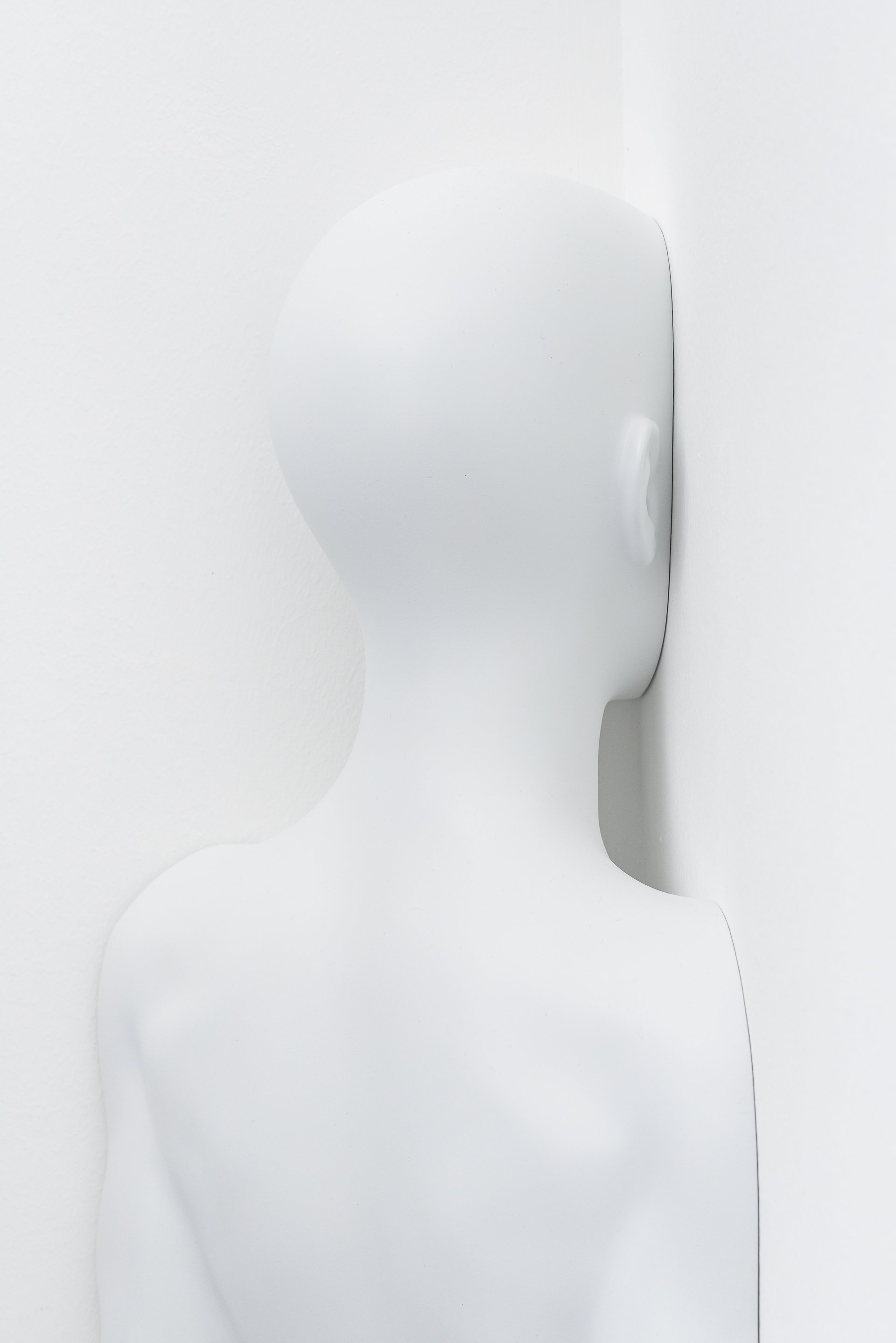 Anna-Sophie Berger, Corner Woman 1-3, 2025, polyurethane, lacquer, stainless steel, 175 × 25 × 25 cm (each), Edition of 5 + 2 AP