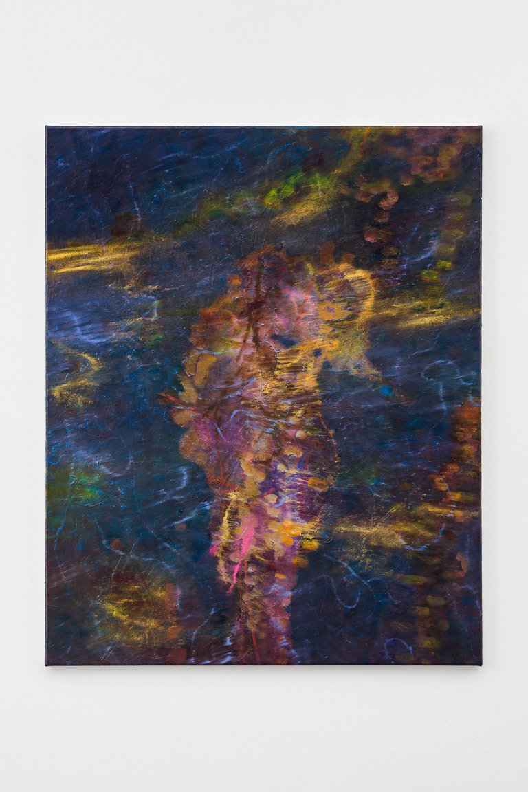 William GaucherSeahorse, 2026Oil and beads on canvas111 x 90 cm© William Gaucher, Courtesy the artist and Layr, Vienna