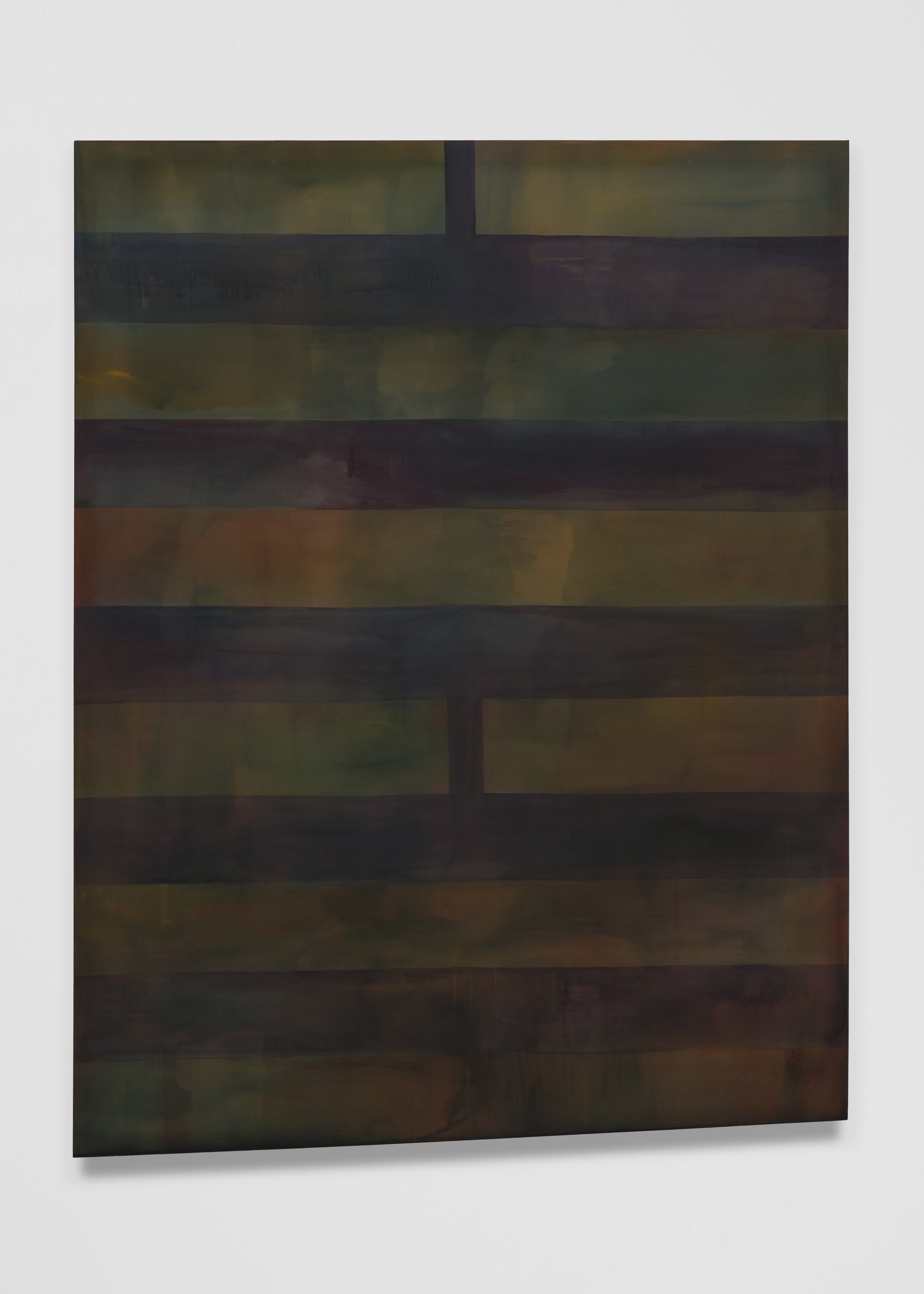 Leah Ke Yi ZhengNo. 58, 2024Acrylic on silk over mahogany stretcher243 x 196 x 4 cm / 95 5/8 x 77 1/8 x 1 5/8 in