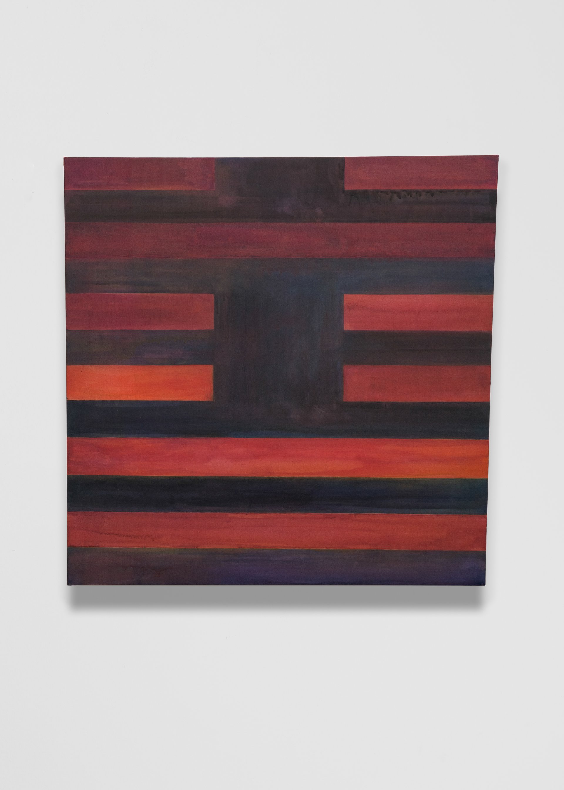 Leah Ke Yi ZhengNo. 60, 2023Acrylic on silk over mahogany stretcher65.5 x 67 x 4.5 cm / 25 3/4 x 26 3/8 x 1 3/4 in