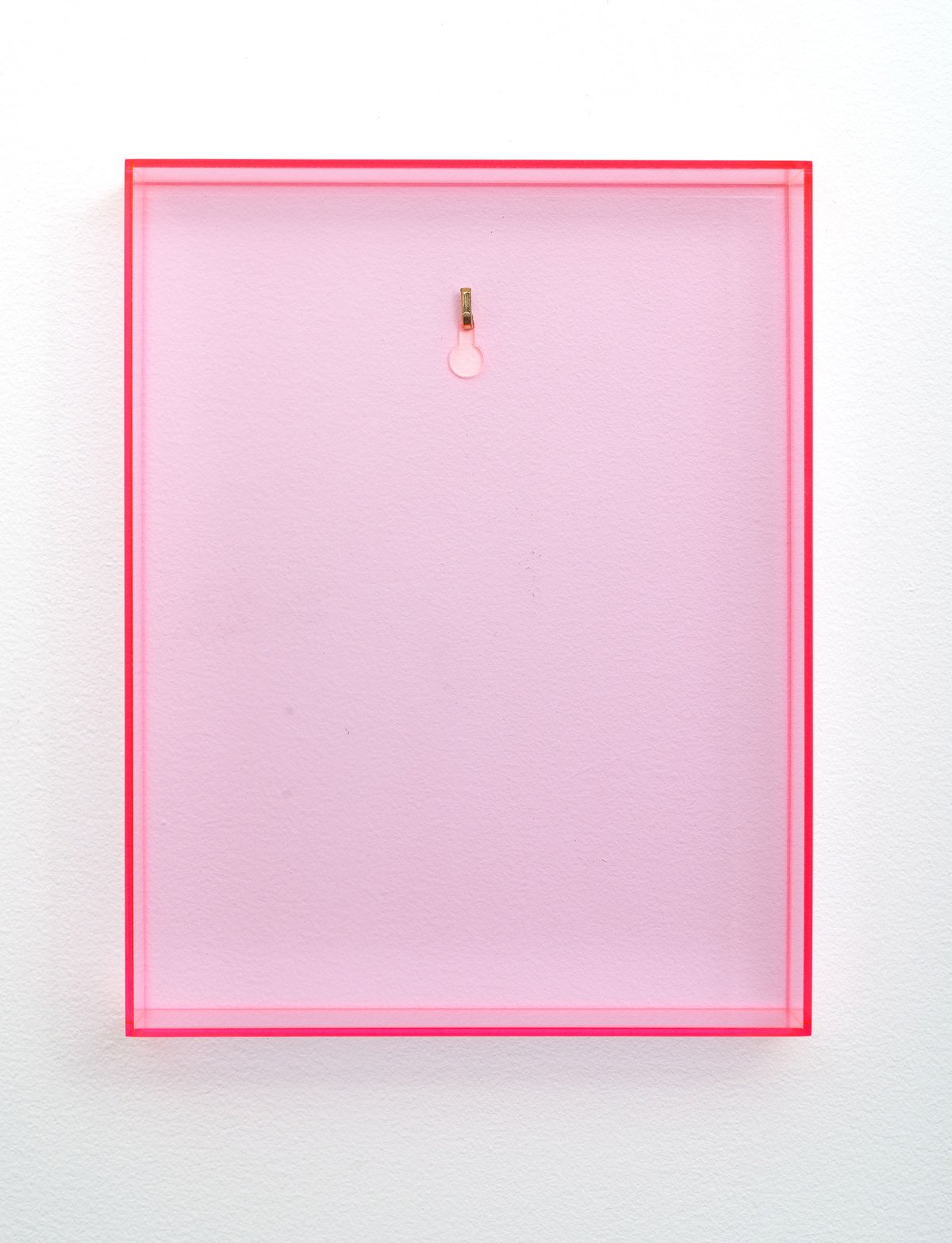 Gerald RockenschaubUntitled, 1991-2018Acrylic glass, brass hook32 x 25 x 7 cm