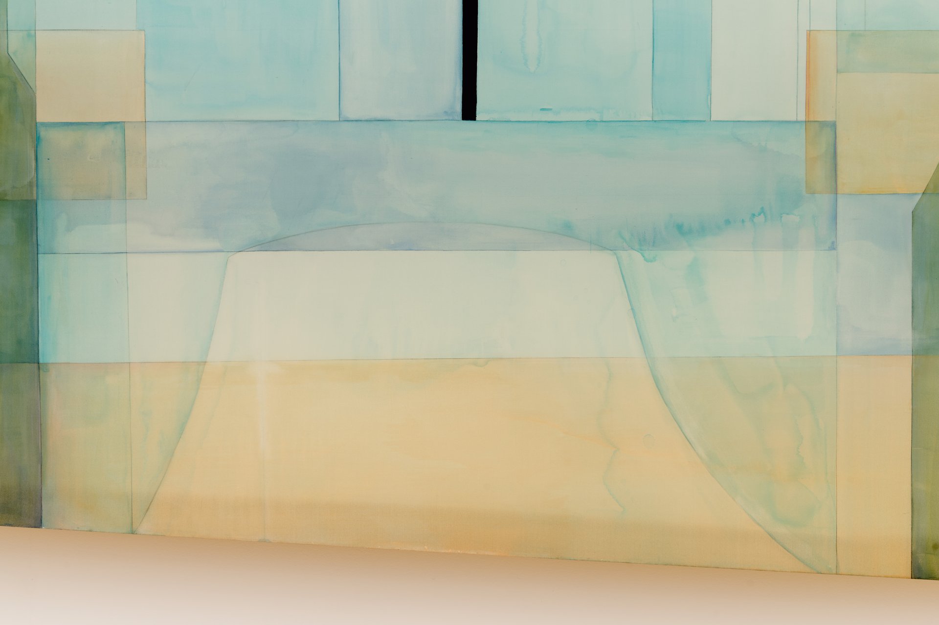 Leah Ke Yi Zheng Untitled (no.49/revolution), 2024 (detail)Acrylic and pigments with ox-bone glue on silk over mahogany stretcher190.5 x 208.3 cm, 75 x 82 inCourtesy Mendes Wood DM, Photo: Dheurle Photography