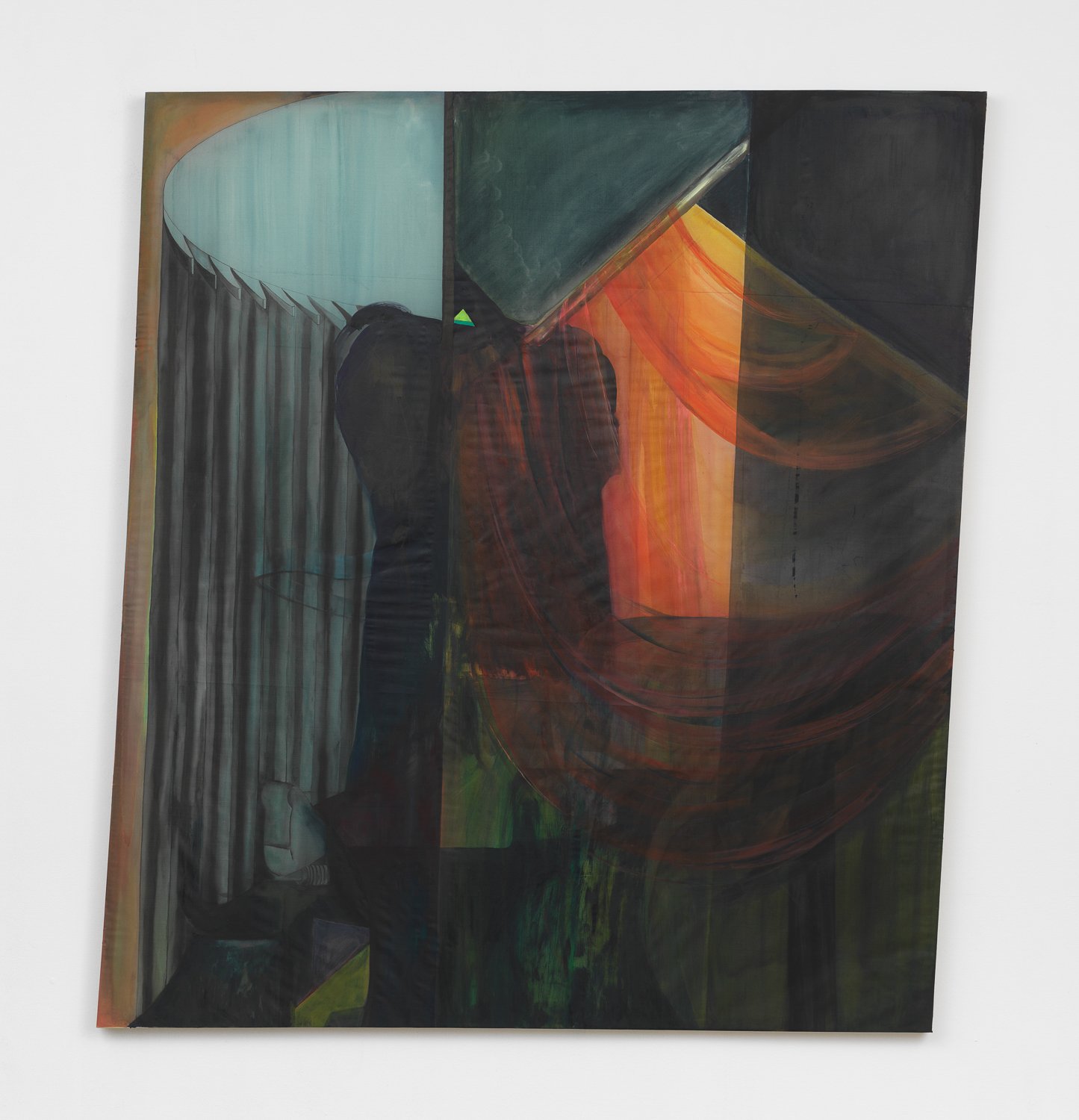 Leah Ke Yi ZhengUntitled (Droctulft),2022Pigments and acrylic on silk61 x 68 in / 154.9 x 172.7 cm