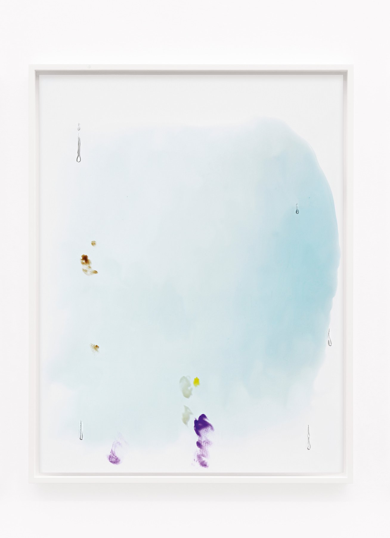 Lisa HolzerThe Party Sequel (Paris), 2017Pigment print on cotton paper, crystal clear 202/1 polyurethane and acrylic paint on glass110.3 x 86.3 cm