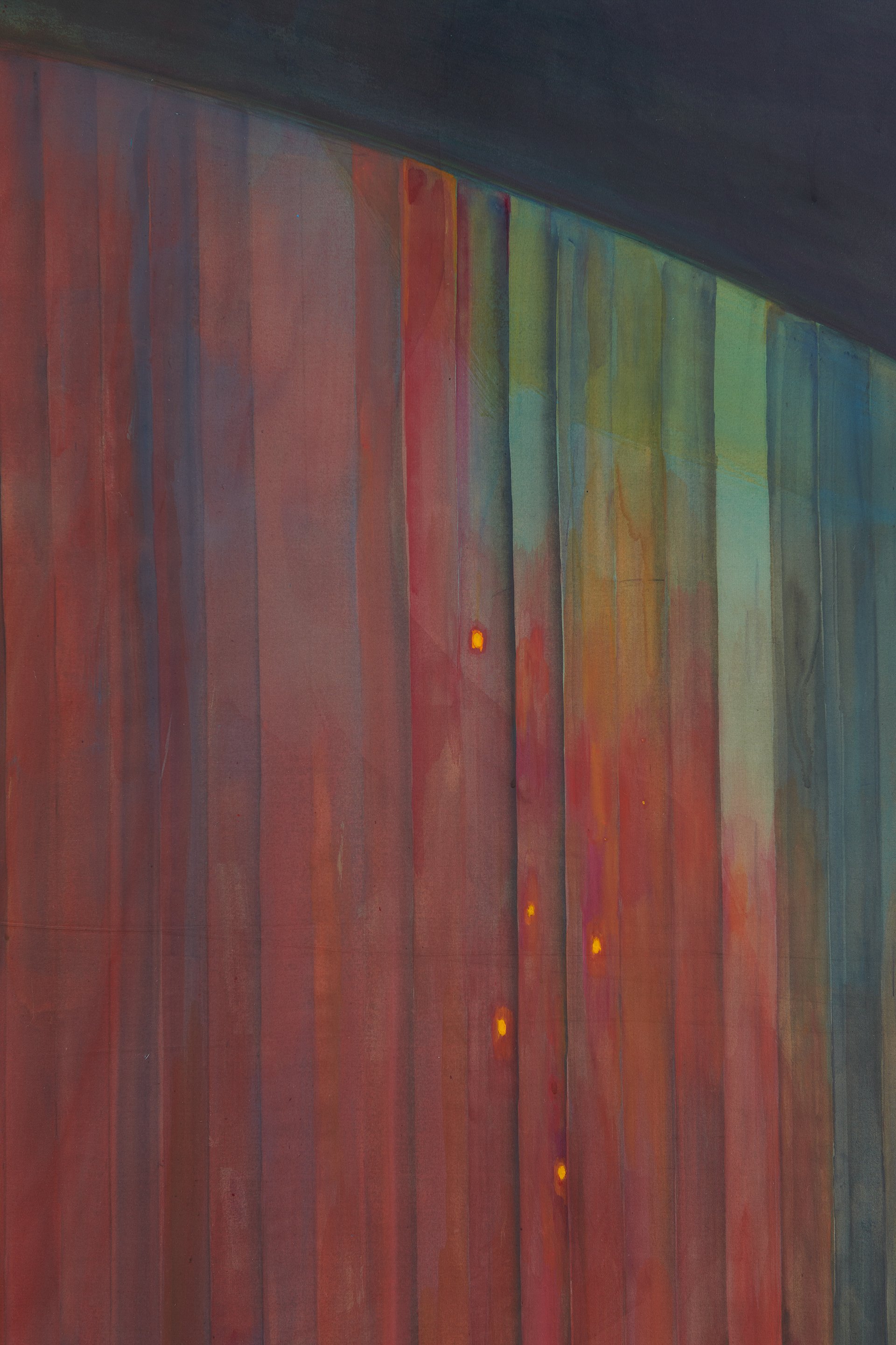 Leah Ke Yi ZhengUntitled, 2023 (detail)Acrylic and pigments with ox bone glue on silk over mahogany artist stretcher85 108 in / 215.9 x 274.3cm