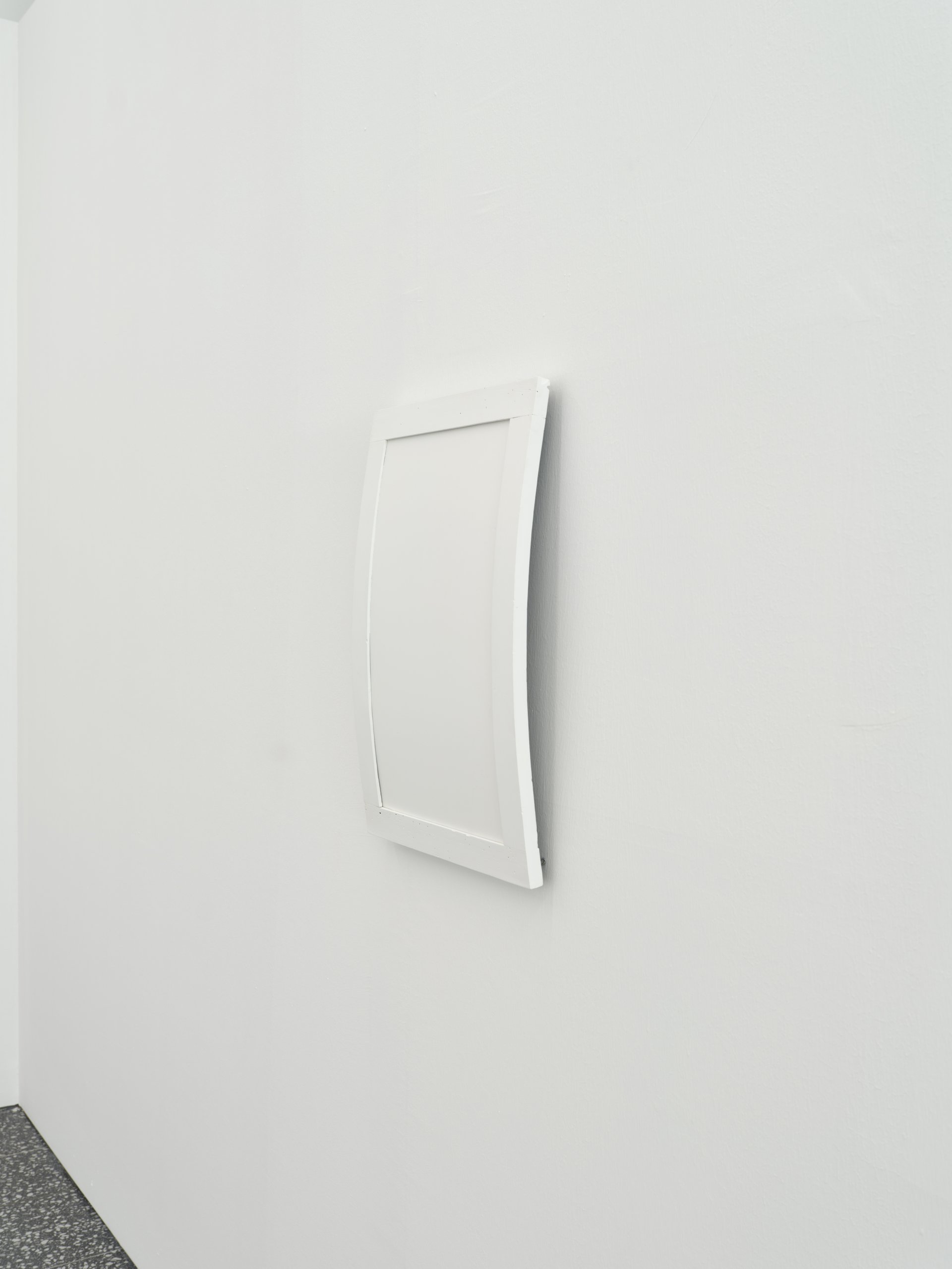 Installation view, Gaylen Gerber, Support, n.d. oil paint on distortion mirror, Germany, ca. 1920, 59.6 x 38.7 x 6.5 cm (23½ x 15¼ x 2½ inches)