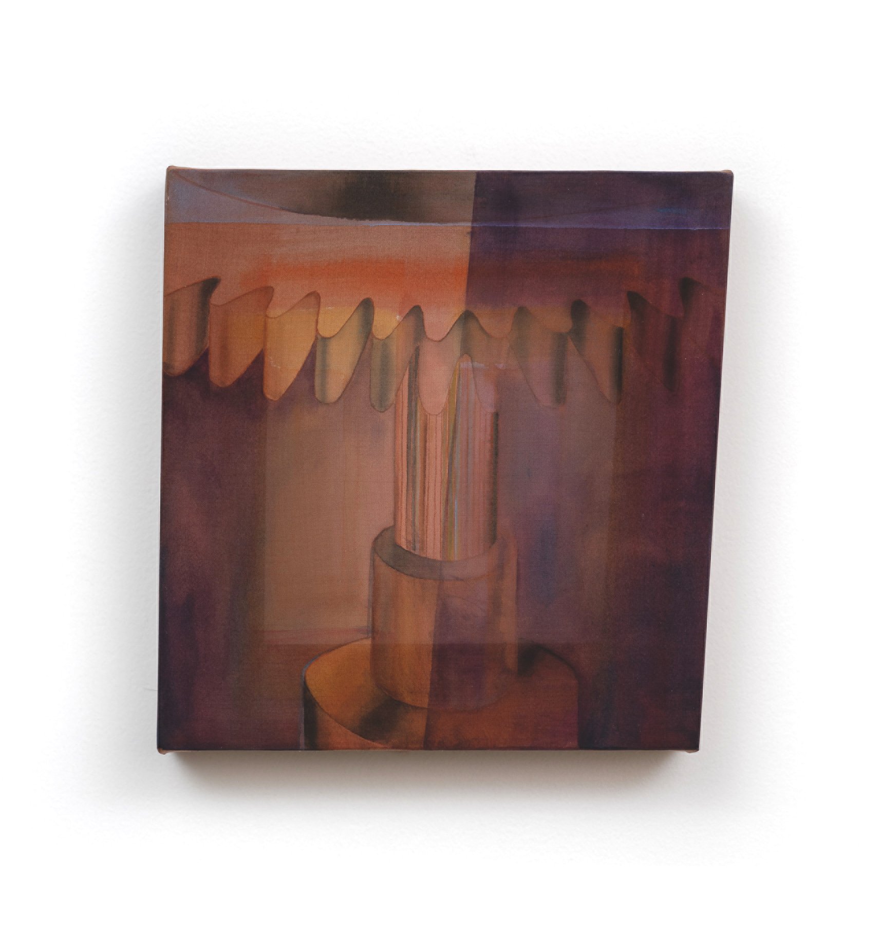 Leah Ke Yi ZhengUntitled, 2023Pigments with ox bone glue and acrylic on silk over mahogany artist stretcher9 ¾ x 10 in / 24.8 x 25.4 cm