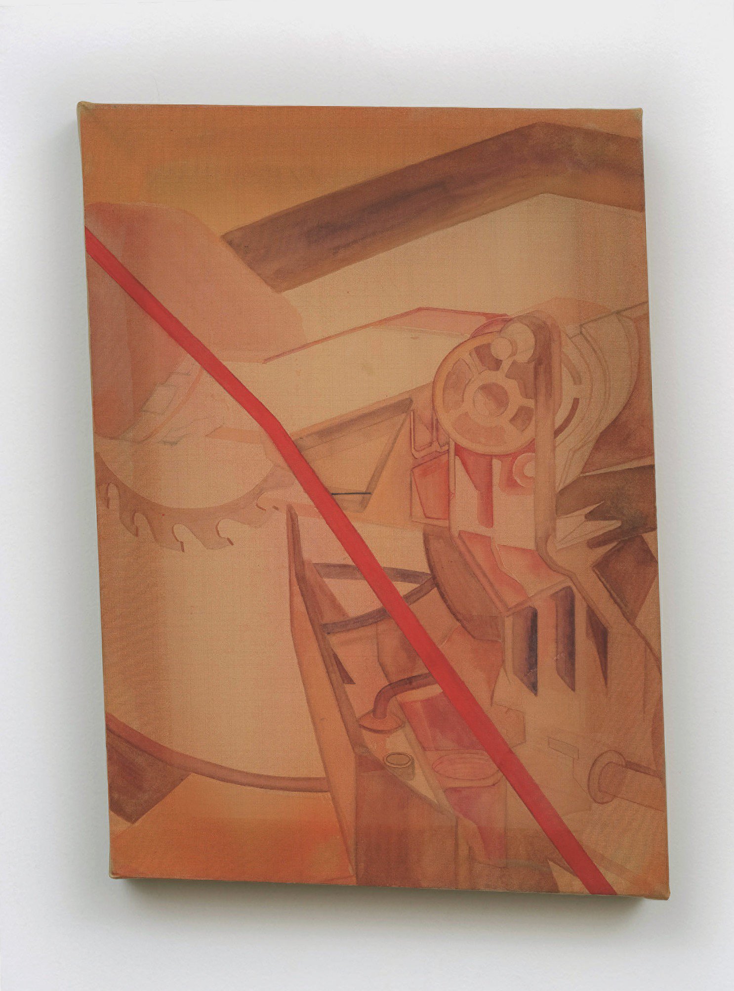 Leah Ke Yi ZhengUntitled (mother. saw), 2023Pigments with ox bone glue on silk over mahogany artist stretcher12 x 16 1/4in / 30.5 x 41.3 cm