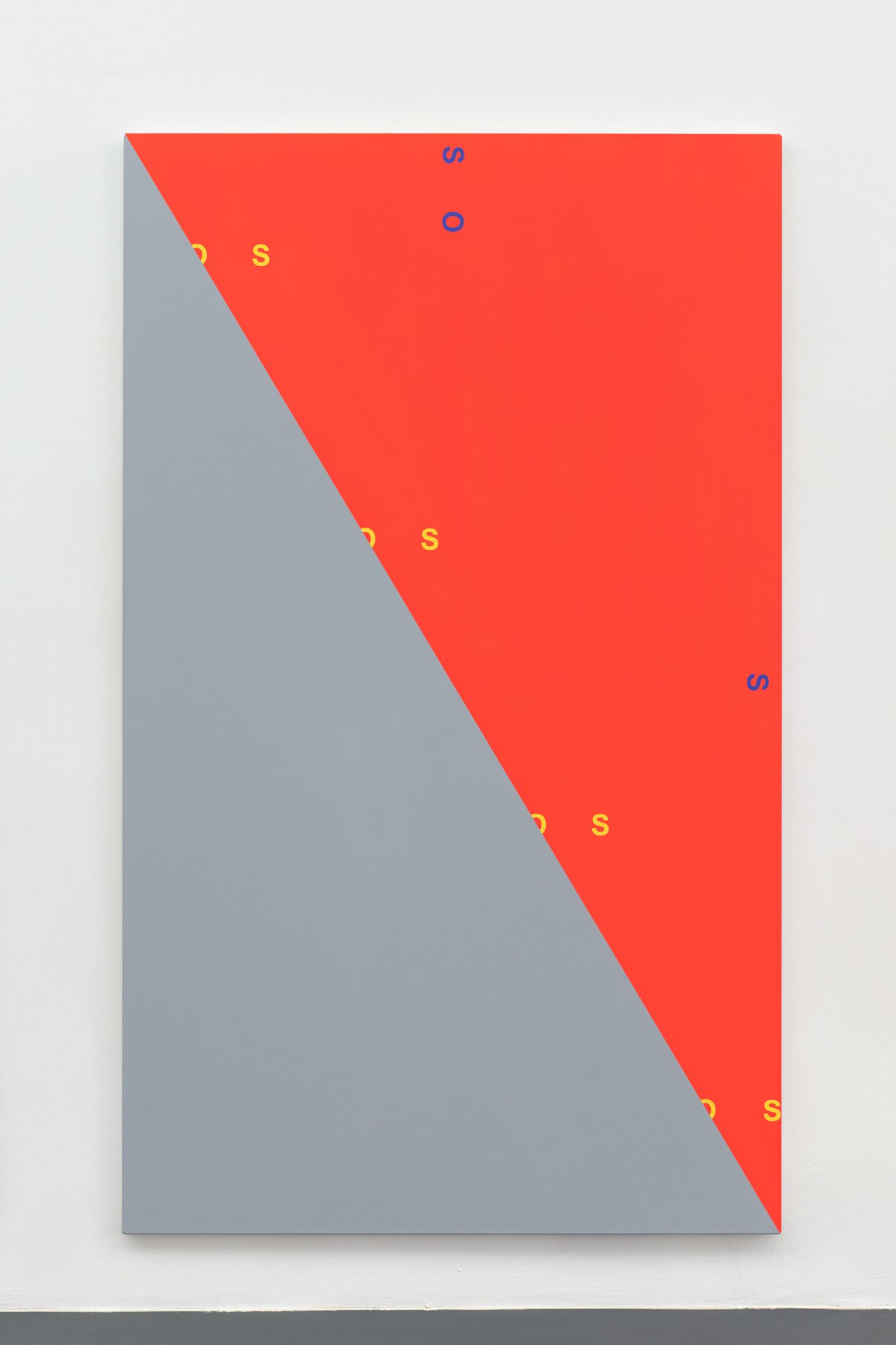 Nick OberthalerO.T. (OS-OS-OS-OS-SO-S), 2019Acrylic and gesso on cotton200 x 120 cm