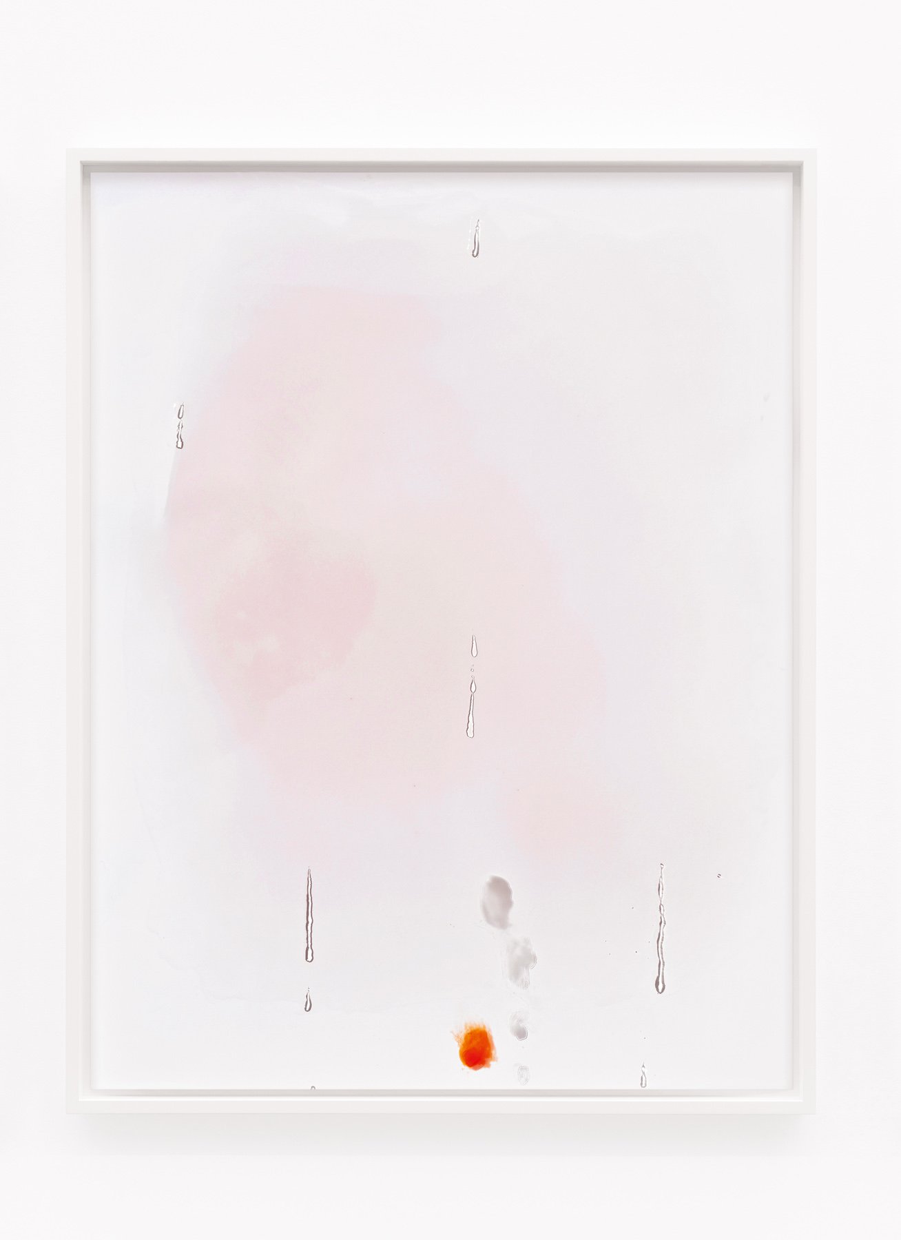 Lisa HolzerThe Party Sequel (Paris), 2017Pigment print on cotton paper, crystal clear 202/1 polyurethane and acrylic paint on glass110.3 x 86.3 cm