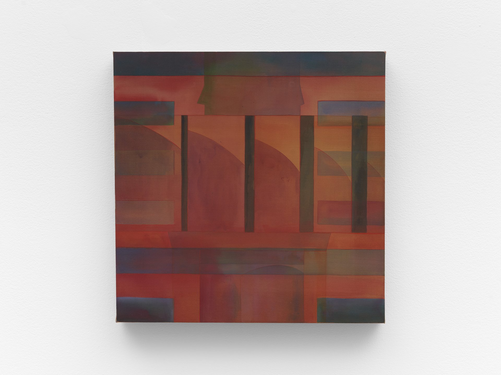 Leah Ke Yi ZhengNo. 4, 2024Acrylic on silk over mahogany stretcher41.7 x 41.9 cm / 16 3/8 x 16 1/2 in