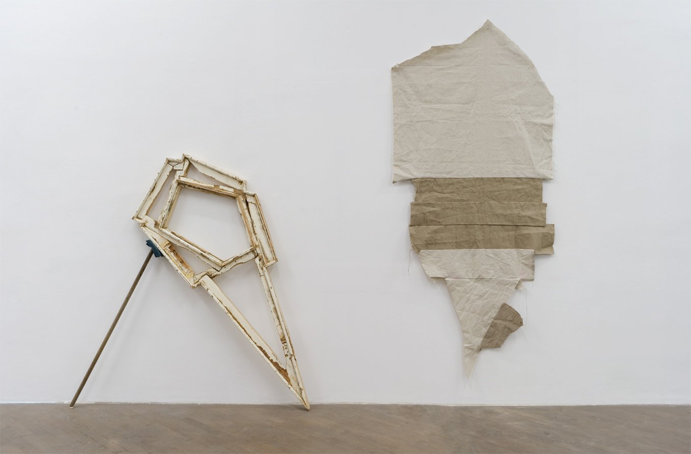 Franz AmannGebrüder Spanner, 2011Wood, canvas, broomstick235 x 315 x 16 cm