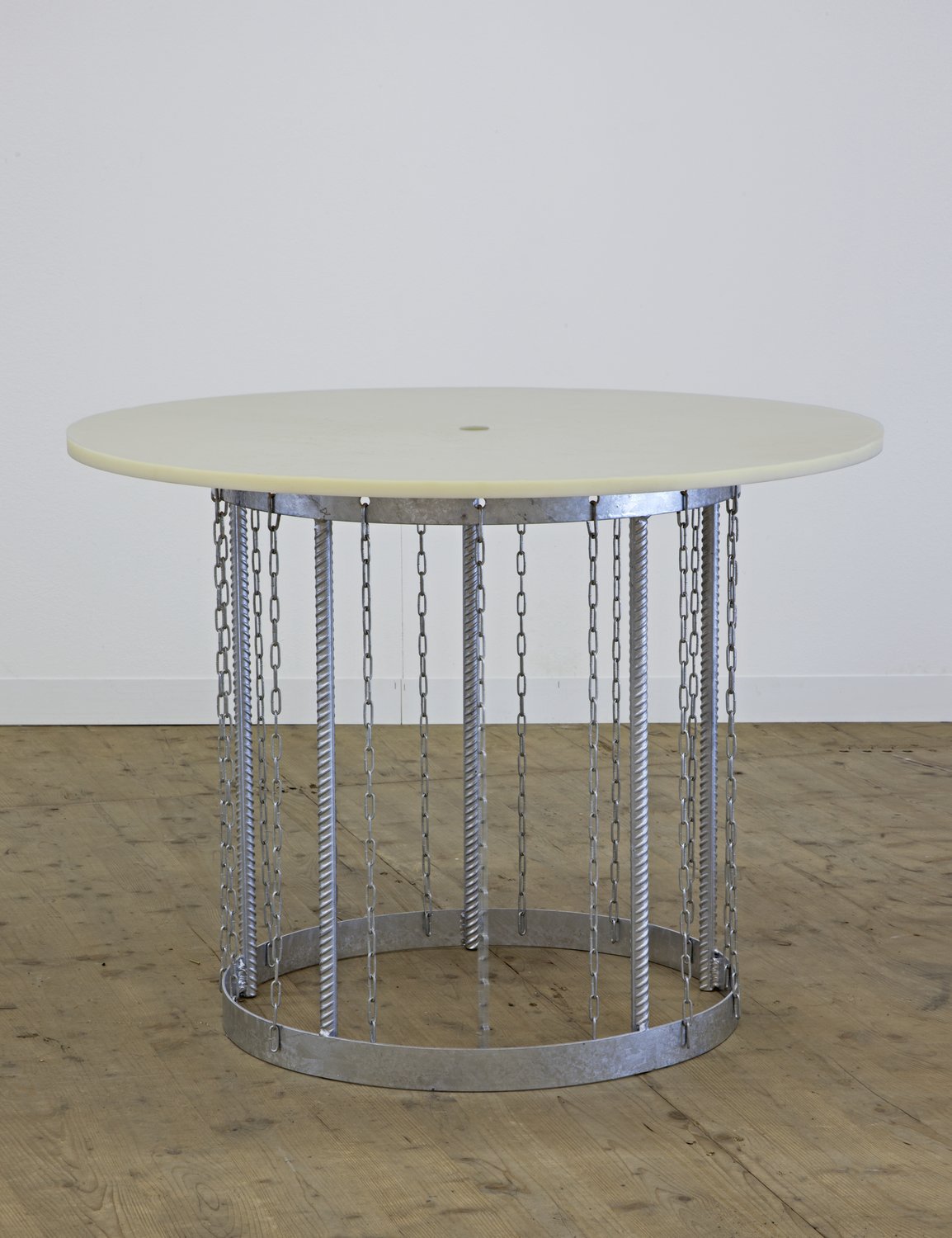 Benjamin HirteUntitled, 2015Polyamid, galvanized steel70 x ø 95 cm