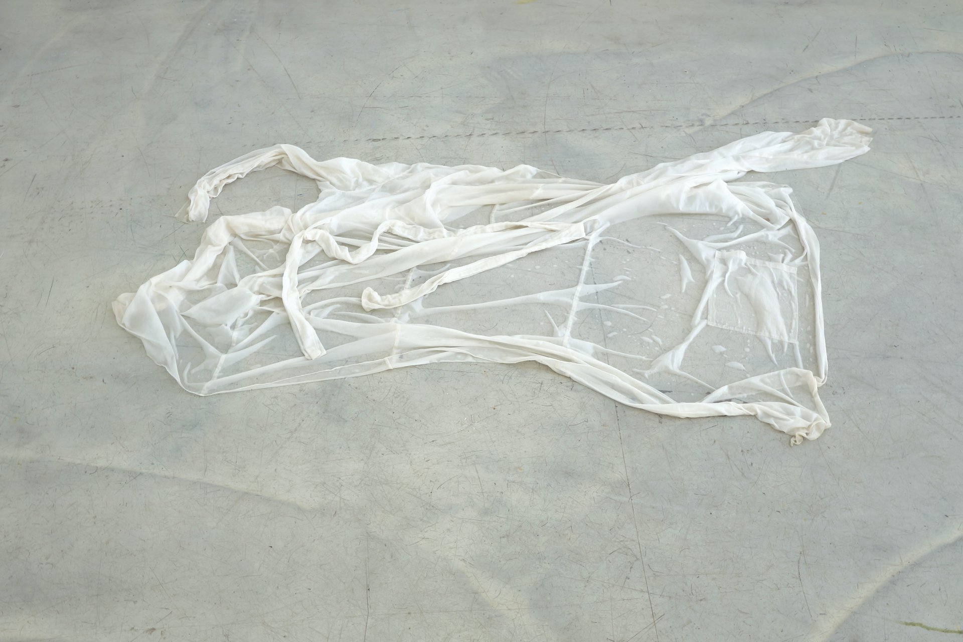 Anna-Sophie Bergershe vanished 1, 2015Silk, thread and waterDimensions variable