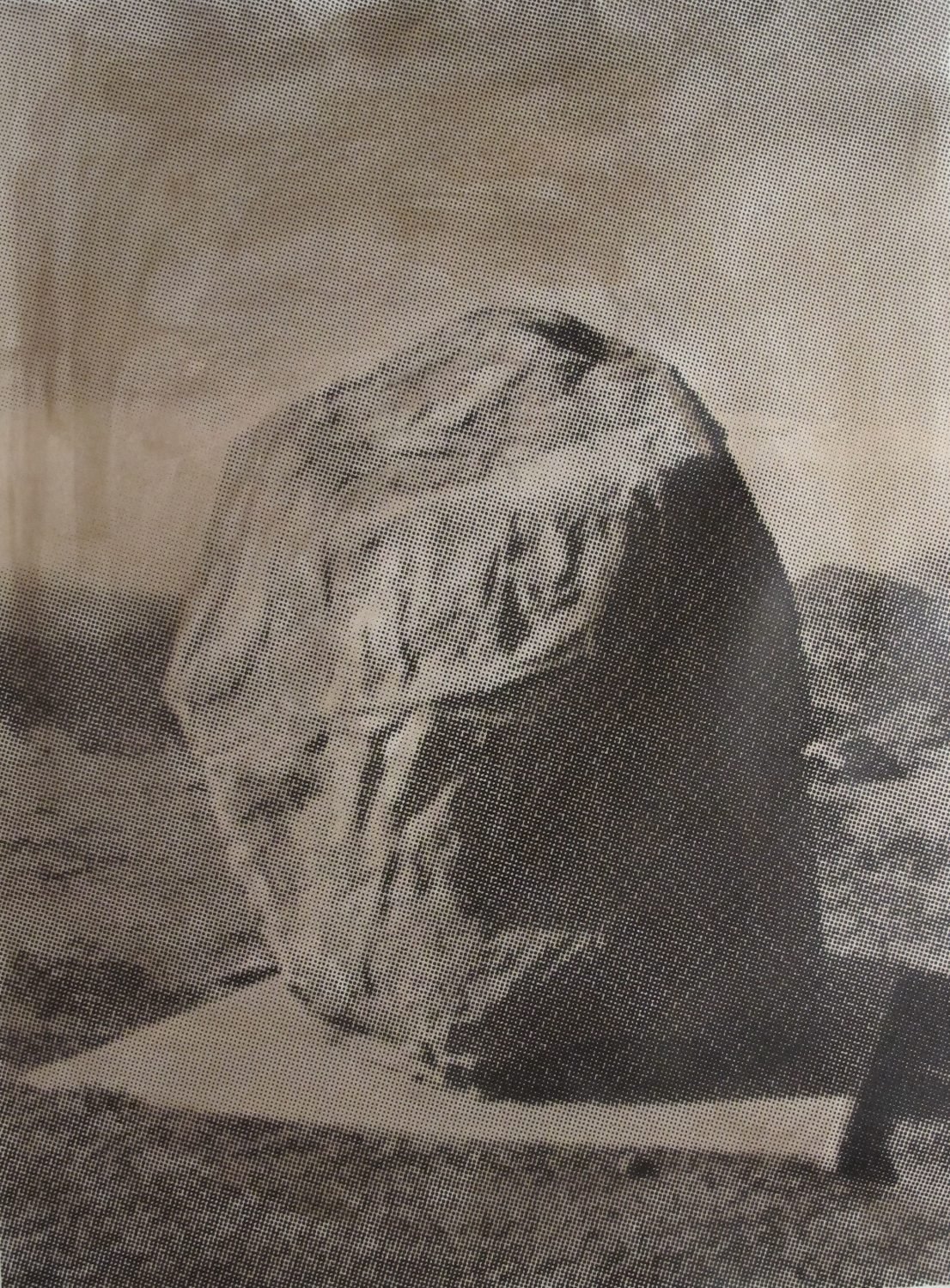 Marius EnghRadar Rock, 2016Sand-stone-pigments on screenprint on canvas90 x 67 cm