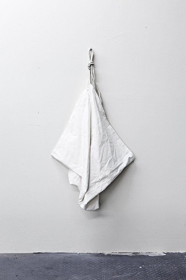 Marius EnghAdrift, 2007Cotton fabric, nylon ropes135 x 135 x 1 cm
