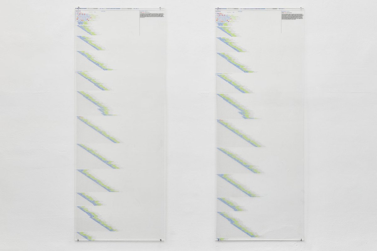 Julien BismuthContext and content, 2019Inkjet print on plexiglass, diptychEach 152 x 58.4 cm