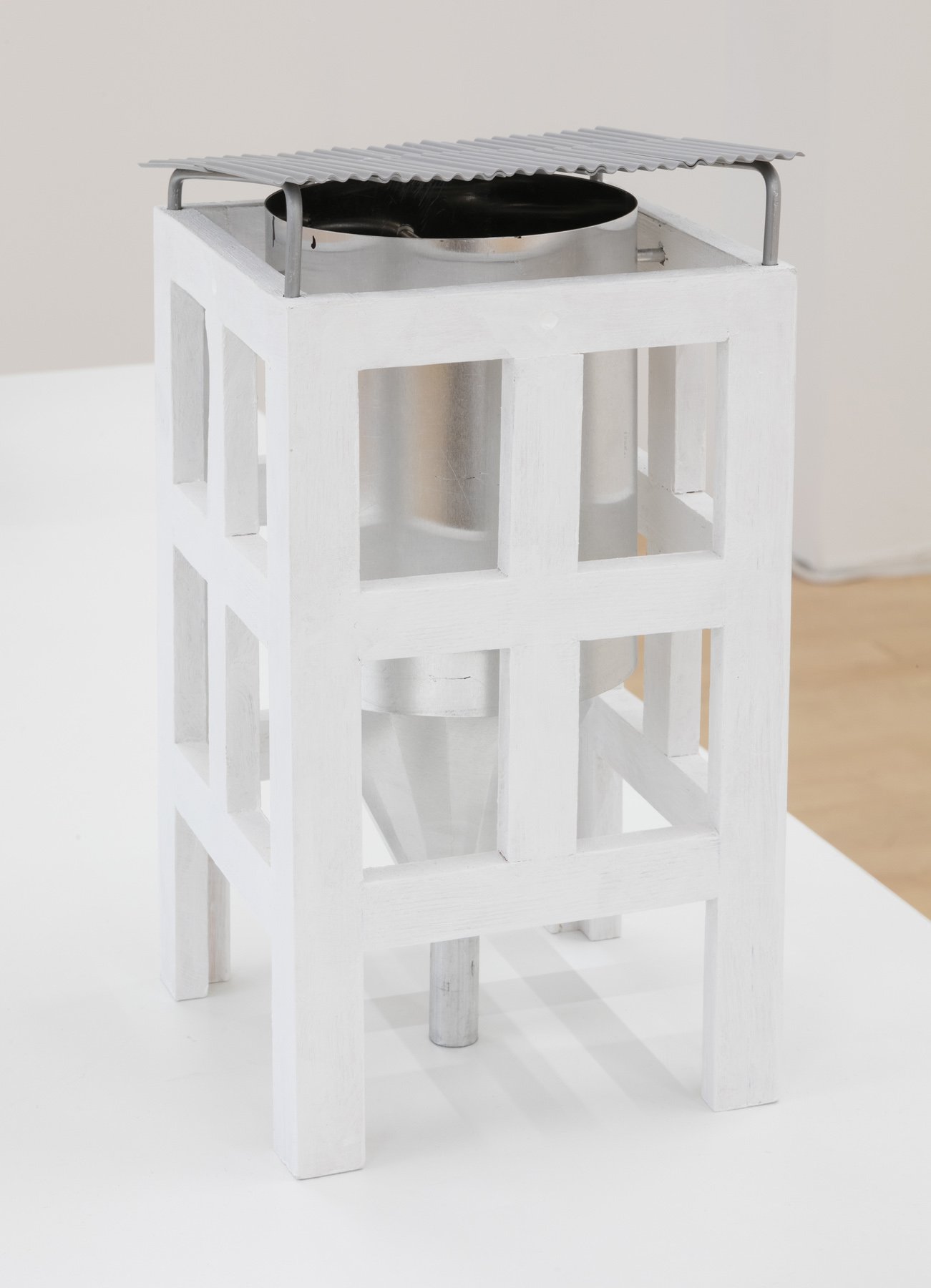 Benjamin HirteWater tower, 2018Wood, aluminium, plastic, paint15.2 x 15.2 x 27.9 cm