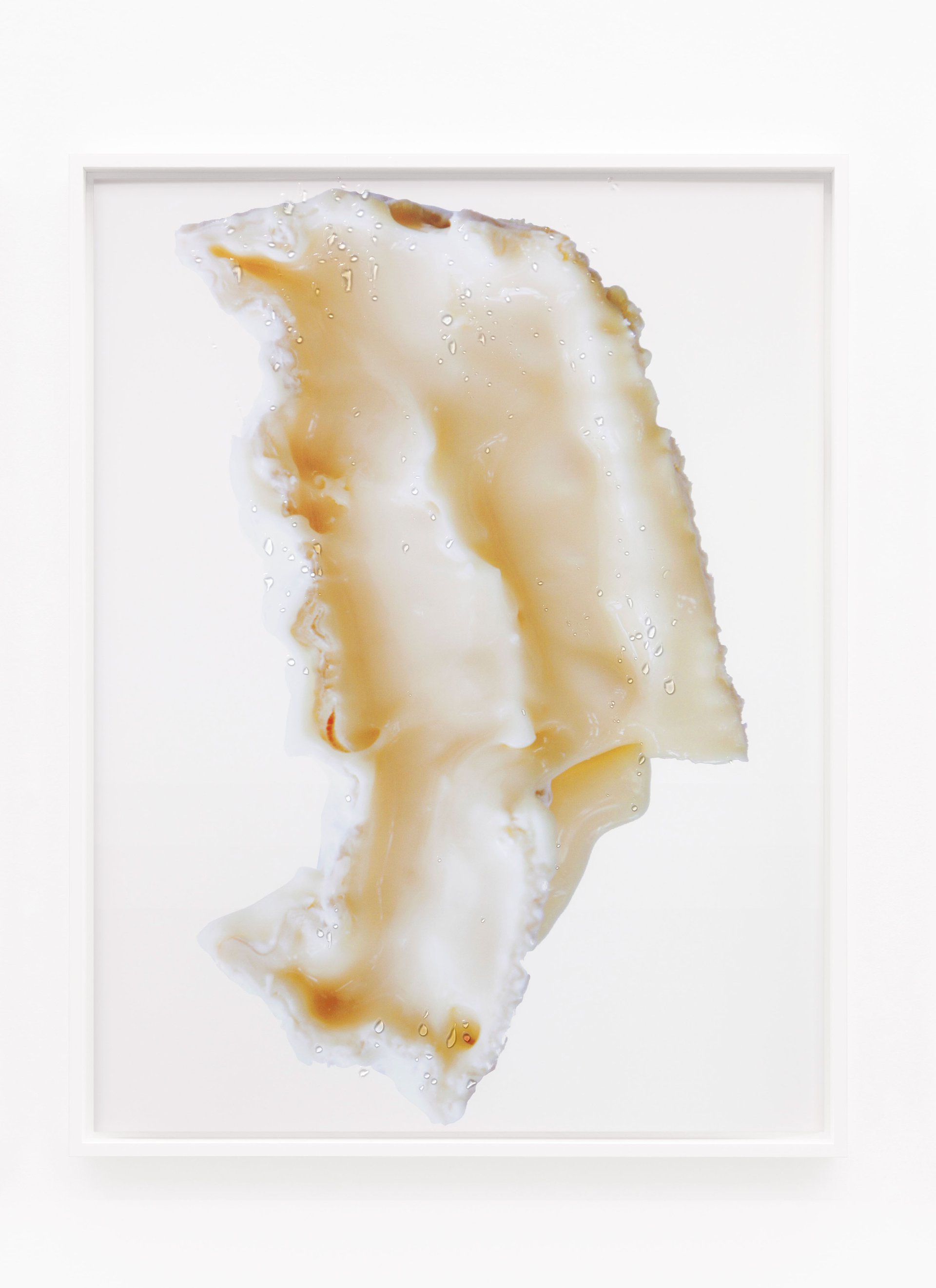 Lisa HolzerThe Man Who Is Unhappy, 2015Crystal Clear 202/1 polyurethane on glass, pigment prints on cotton paper92 x 72 cm