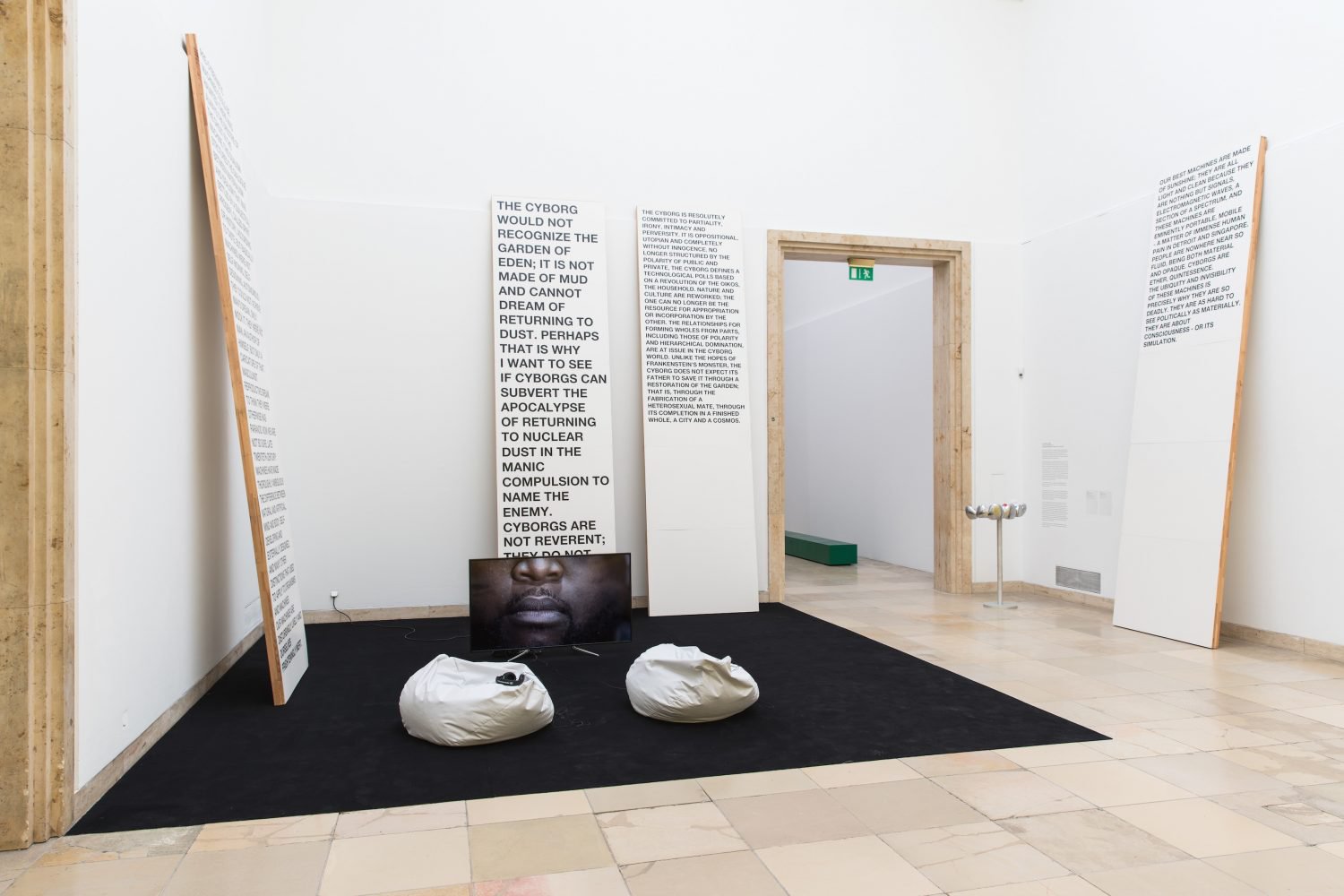 Lili Reynaud-Dewar&quot;Blind Faith: Between the Visceral and the Cognitive in Contemporary Art&quot;, 2018Installation viewHaus der Kunst, Munich