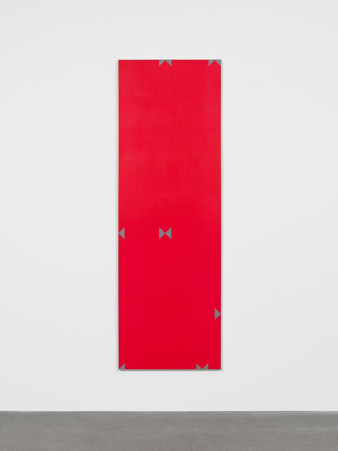 Nick OberthalerUntitled (Eventuality I), 2016Primer, gesso and acrylics on HDF panel/wooden frame180 x 60 cm