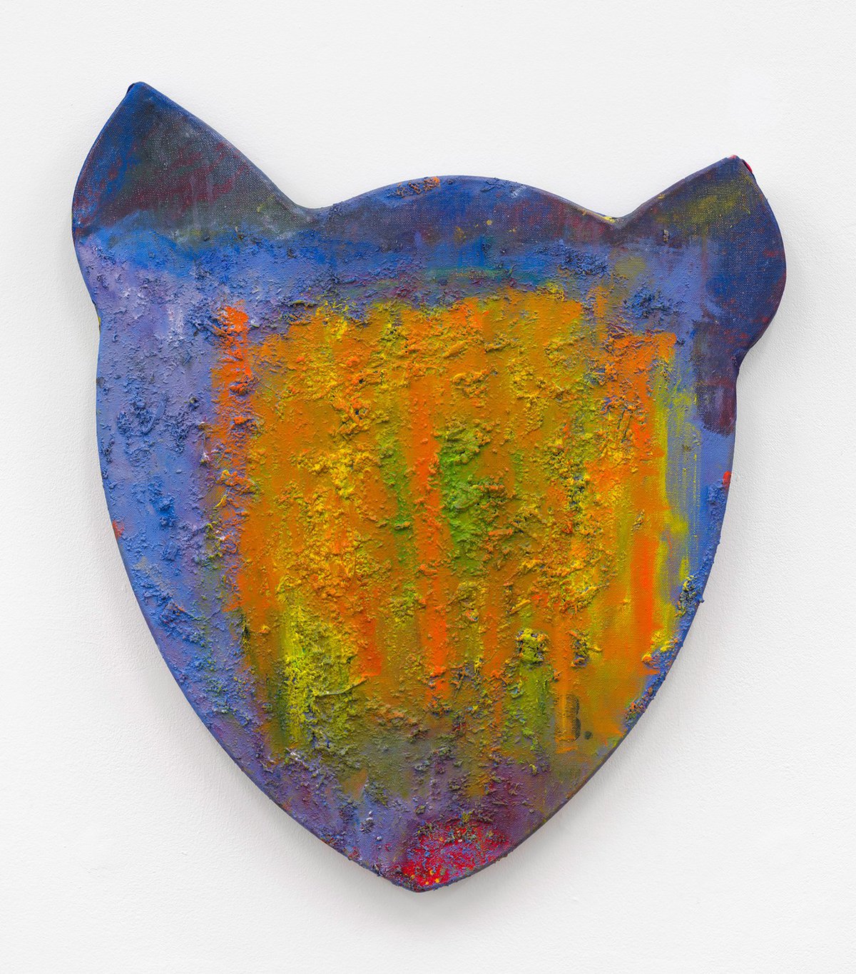 Franz AmannNo.3, 2014Oil, sawdust and glue on shaped canvas88 x 74 x 5 cm