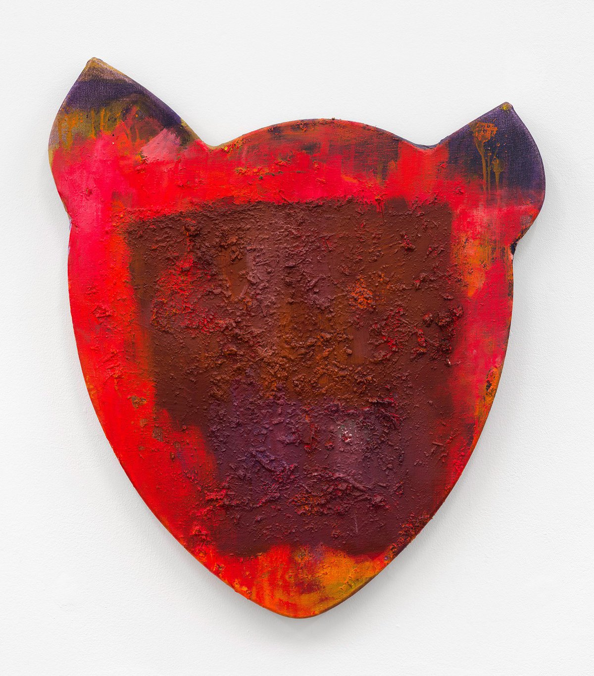 Franz AmannNo.4, 2014Oil, sawdust and glue on shaped canvas88 x 74 x 5 cm