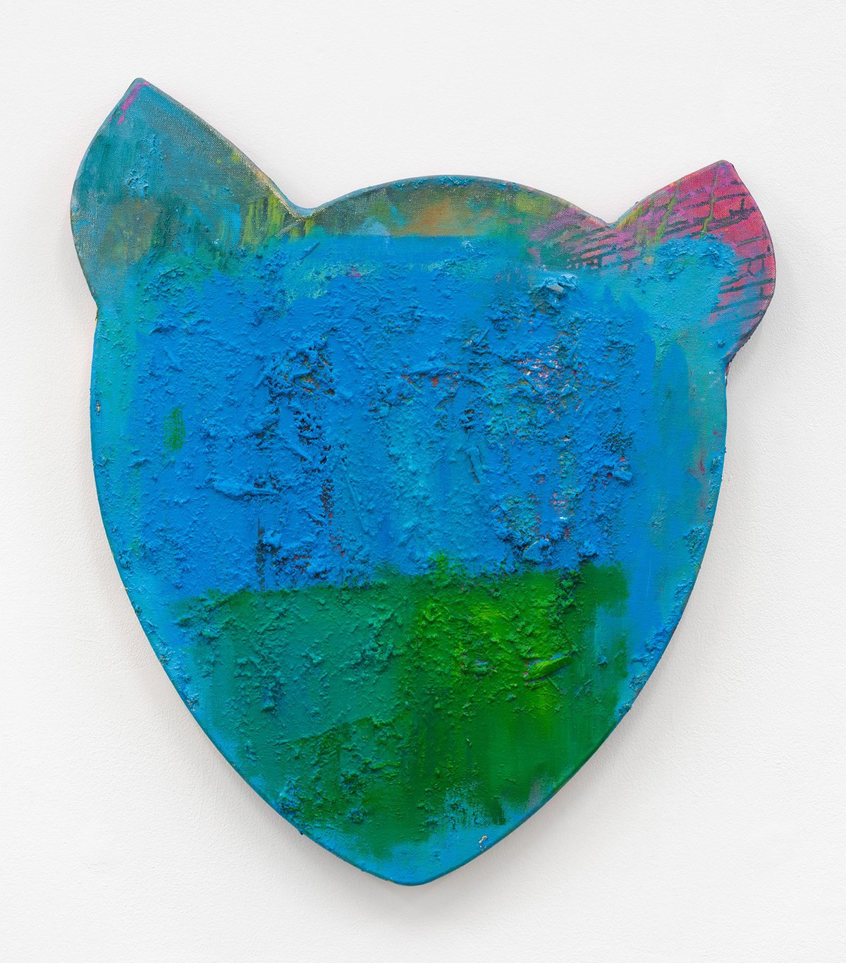 Franz AmannNo.5, 2014Oil, sawdust and glue on shaped canvas88 x 74 x 5 cm