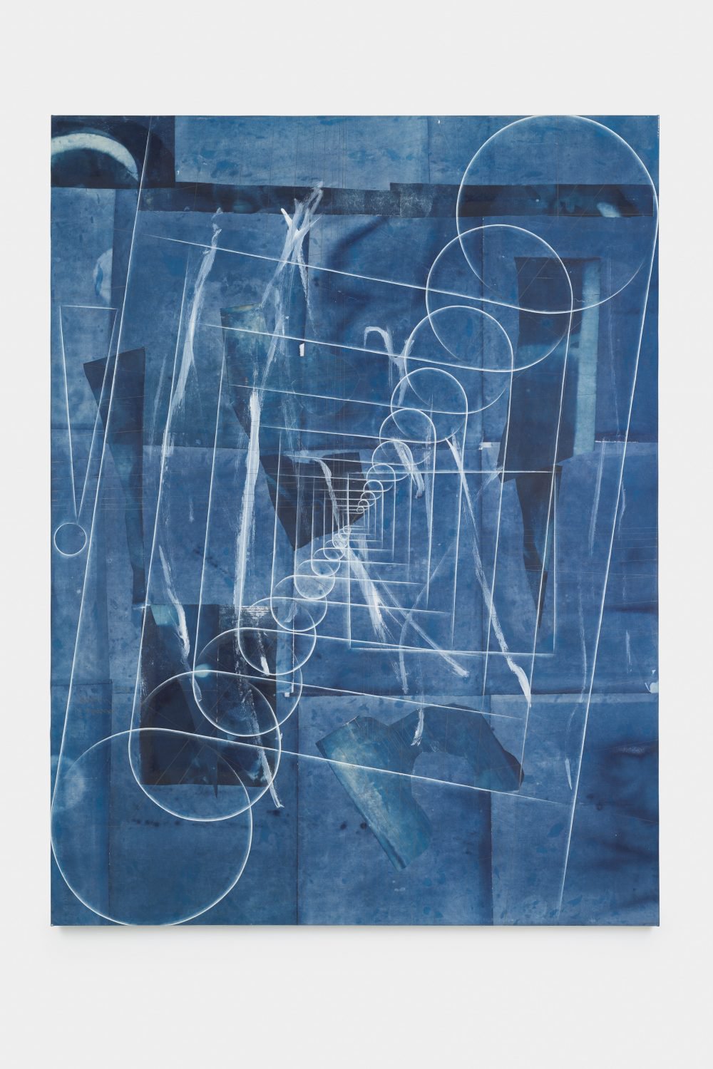 Tillman KaiserUntitled, 2018Photogram on paper on canvas200 x 150 cm