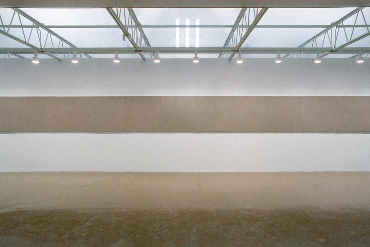 Gaylen Gerber, 1992Installation view: constructed partition, each: Gaylen Gerber, Untitled, n.d., oil paint on canvas, 96.5 x 96.5 cm (38 x 38 in.)The Renaissance Society at the University of Chicago, Chicago